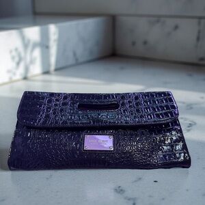 Nine West beautiful clutch,Crocodile,Croc,animal print Y2K,evening bag 12x7 NWOT